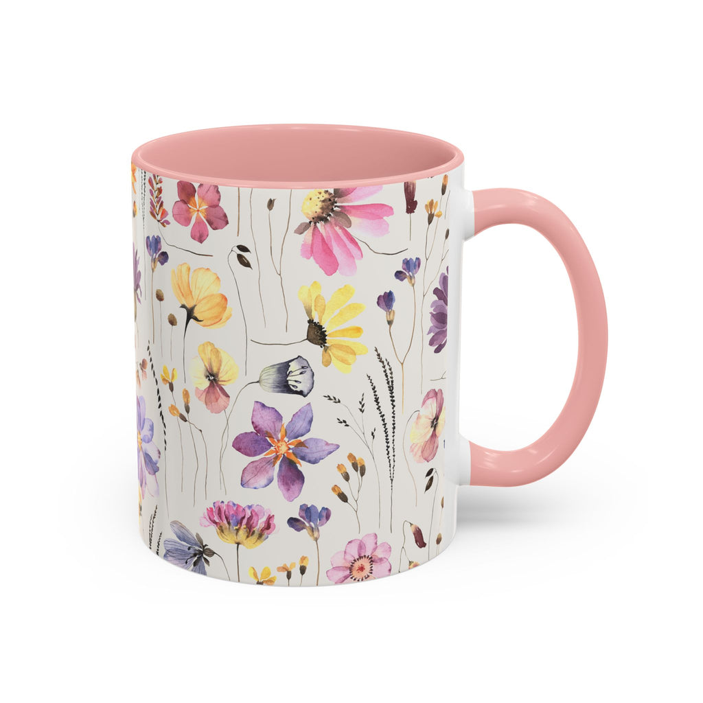 Floral Accent Coffee Mug - Perfect Gift for Nature Lovers, Ideal for Birthdays, Mother's Day, Home Decor, Flower Enthusiasts