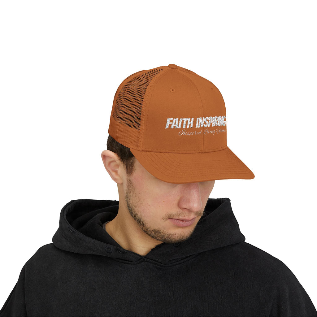 Faith Inspiring Snapback Trucker Cap | Inspirational Hat for Outdoor Enthusiasts, Perfect Gift for Birthdays, Holidays, and Faith Events