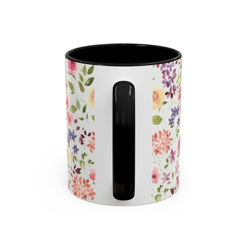 Floral Accent Coffee Mug – Perfect Gift for Tea Lovers, Unique Flower Design, Home Decor, Mother's Day, Birthday Present