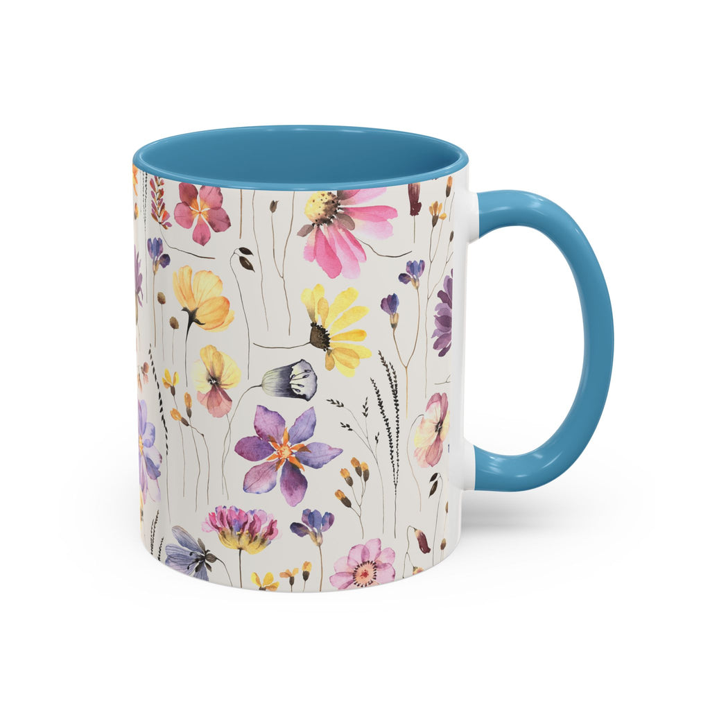 Floral Accent Coffee Mug - Perfect Gift for Nature Lovers, Ideal for Birthdays, Mother's Day, Home Decor, Flower Enthusiasts