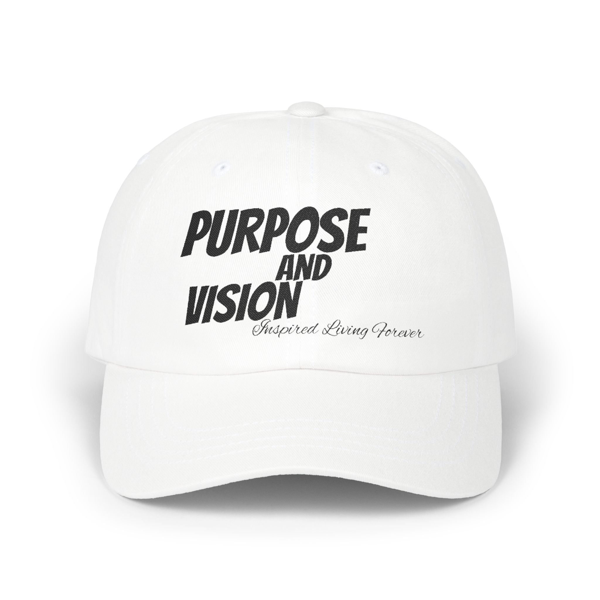Classic Cap with Purpose and Vision, Adjustable Baseball Hat, Gift for Dad, Inspirational Cap, Casual Everyday Wear