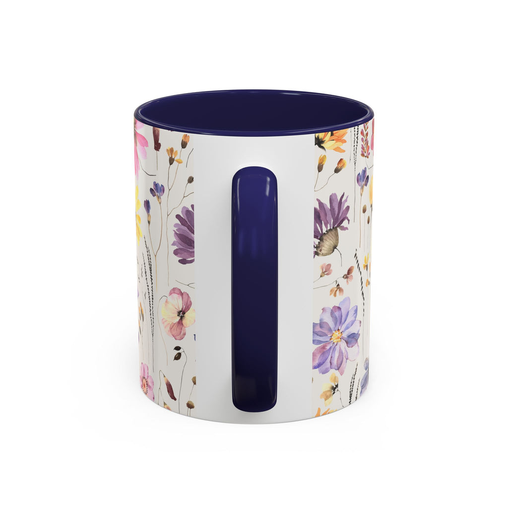 Floral Accent Coffee Mug - Perfect Gift for Nature Lovers, Ideal for Birthdays, Mother's Day, Home Decor, Flower Enthusiasts