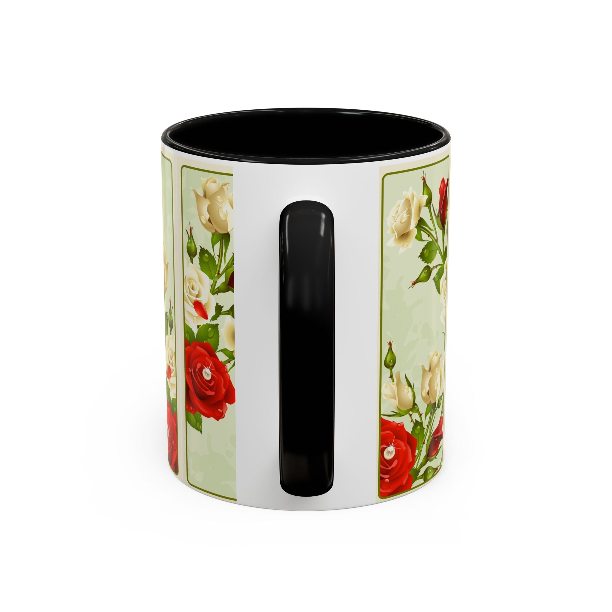 Floral Accent Coffee Mug - Elegant Rose Design, Perfect Gift for Mother's Day, Birthday, Home Decor, Tea Lovers, Vintage Style.