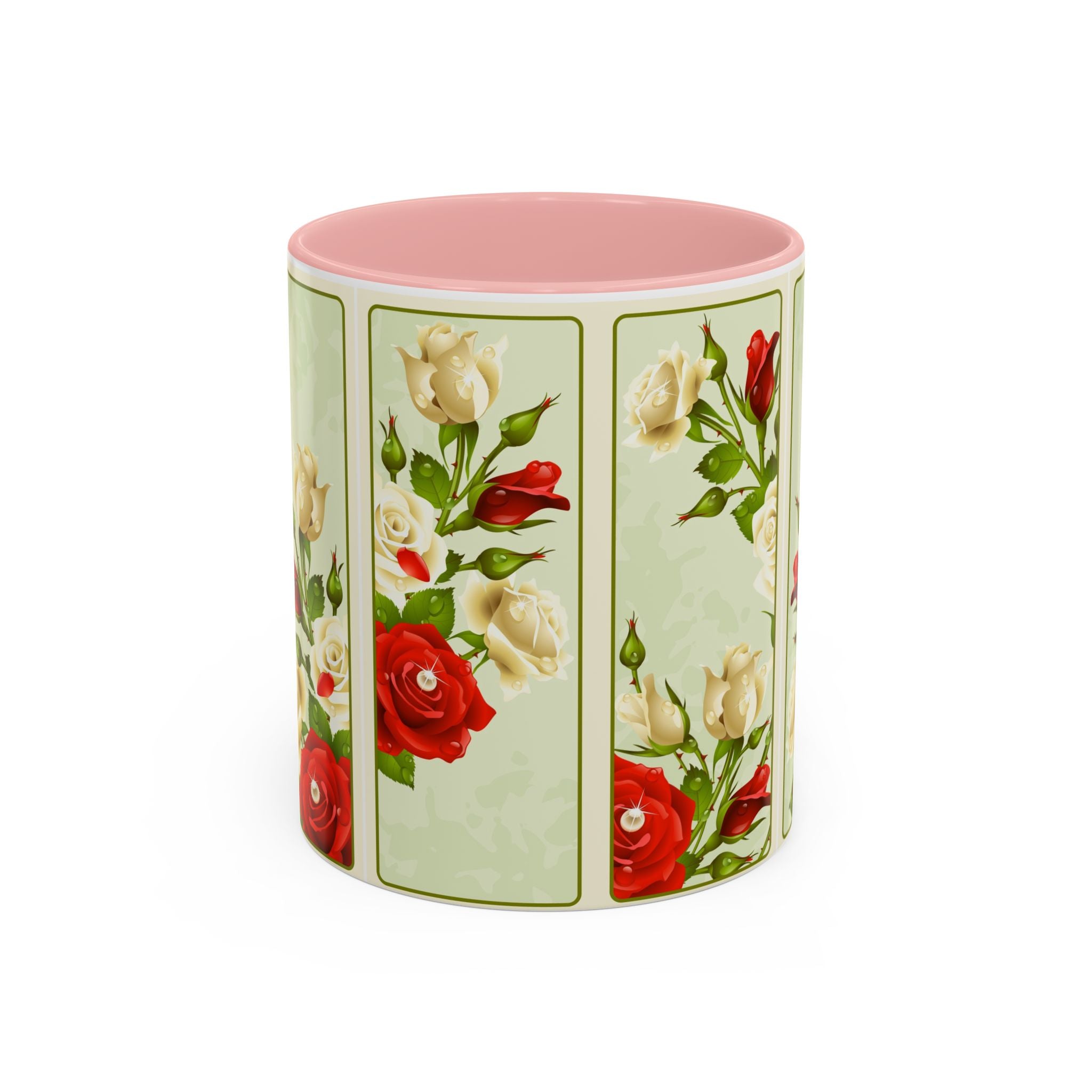 Floral Accent Coffee Mug - Elegant Rose Design, Perfect Gift for Mother's Day, Birthday, Home Decor, Tea Lovers, Vintage Style.