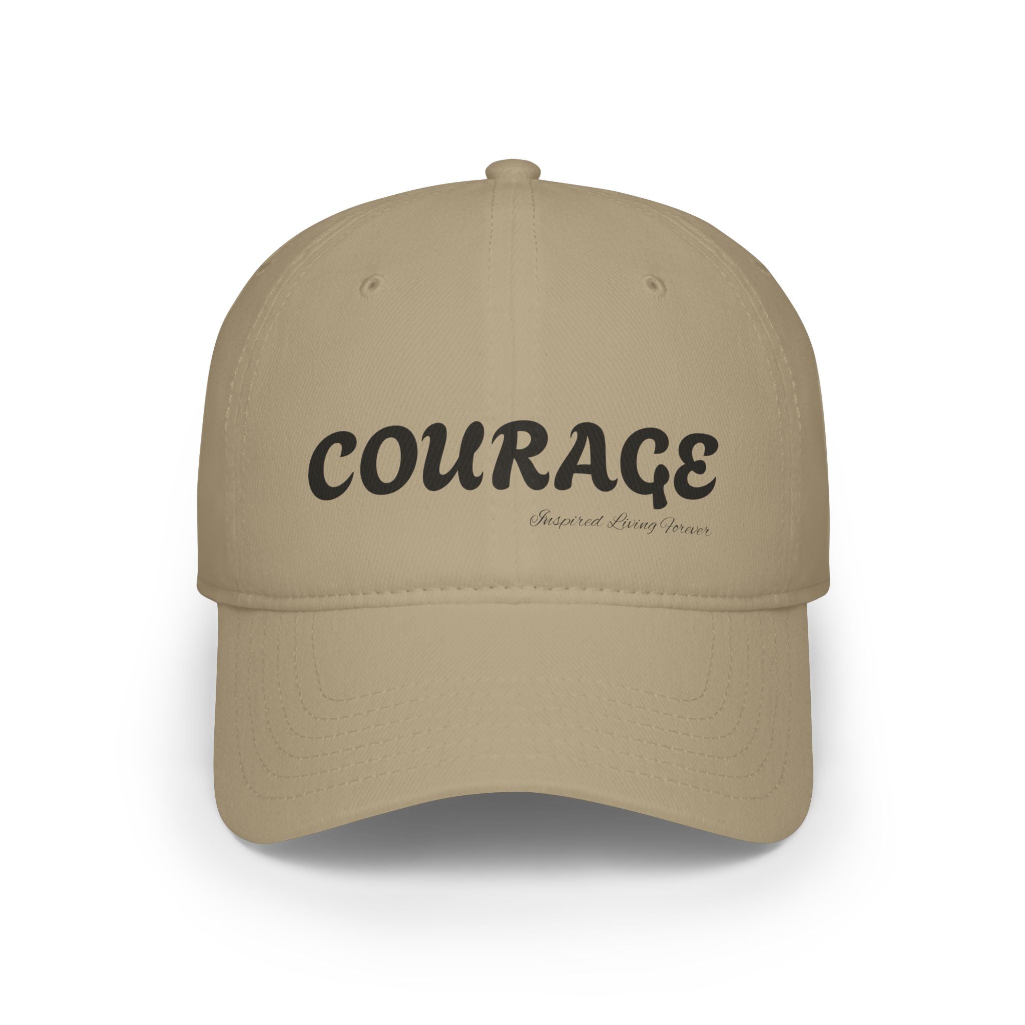 Courage Red Low Profile Baseball Cap, Empowering Hat, Everyday Wear, Gift for Sports, Motivational Accessory, Adjustable Cap